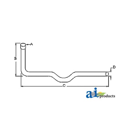 A & I Products Tail Pipe 49" x22" x2" A-C7NN5245B